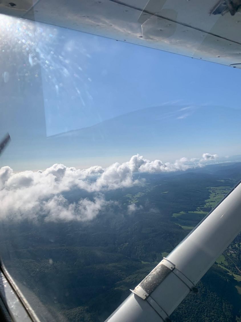 Rundflug über den Odenwald, herrliche Landschaft genießen