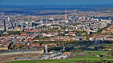 Sicht vom Tempelhofes Feld in die Stadtmitte