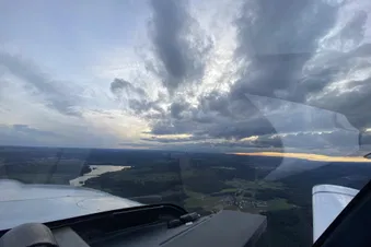 Hochflug über Nürnberg, aus 2500m Höhe