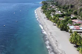 La Martinique, survol nord, Montagne Pelée.