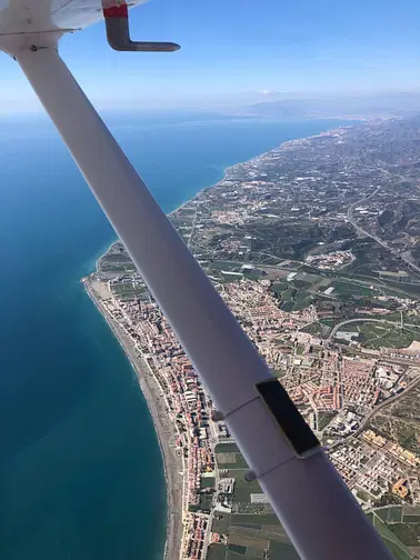 Costa del Sol and Granada from the sky