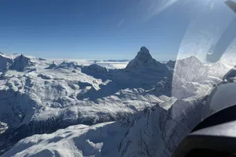 Vol au Mont Blanc et Cervin avec pause cafè ou repas á Sion