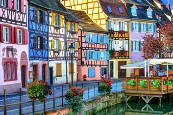 Colmar with its well preserved mediaval style village center