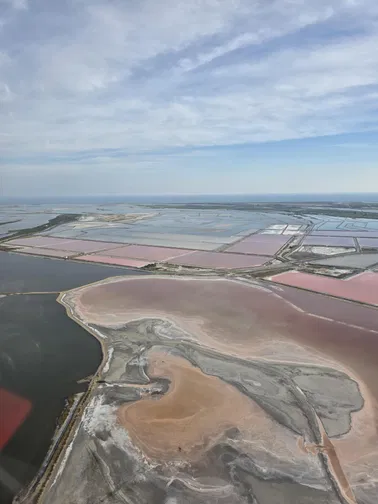 Camargue et cote bleue vue du Ciel