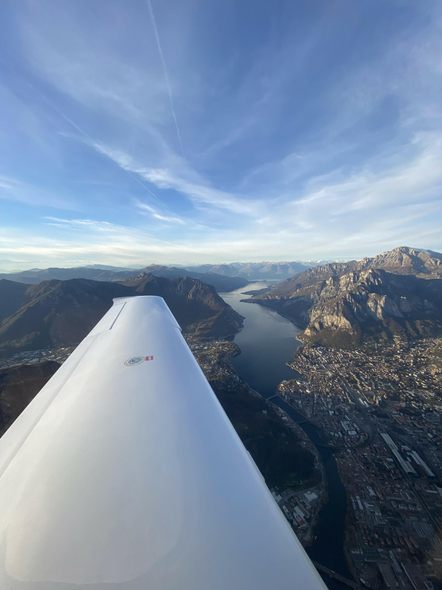Lecco Lake seen from 4000 feet