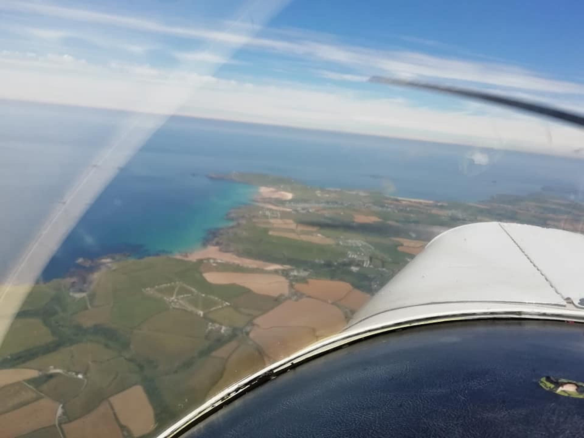 Scenic flight of Cornwall's North and South coast