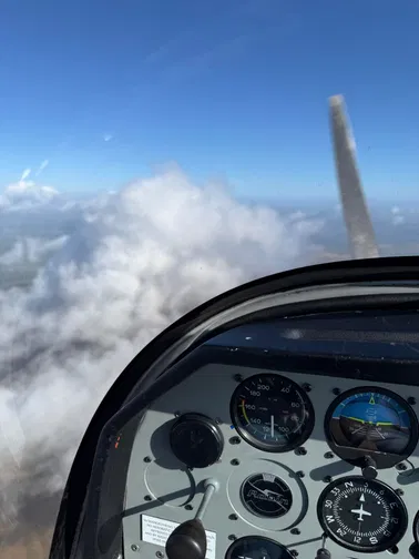Flight to Mid Wales