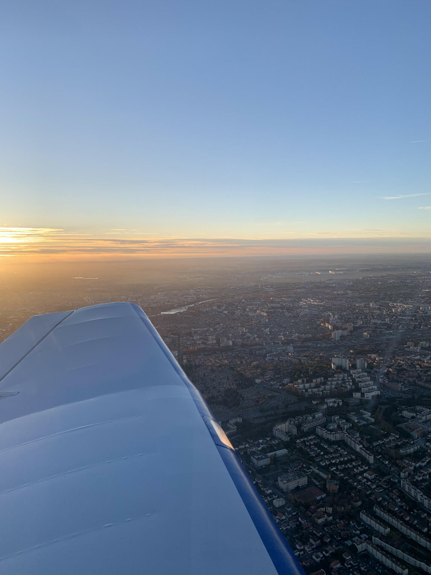Retour sur Toulouse au couché de soleil