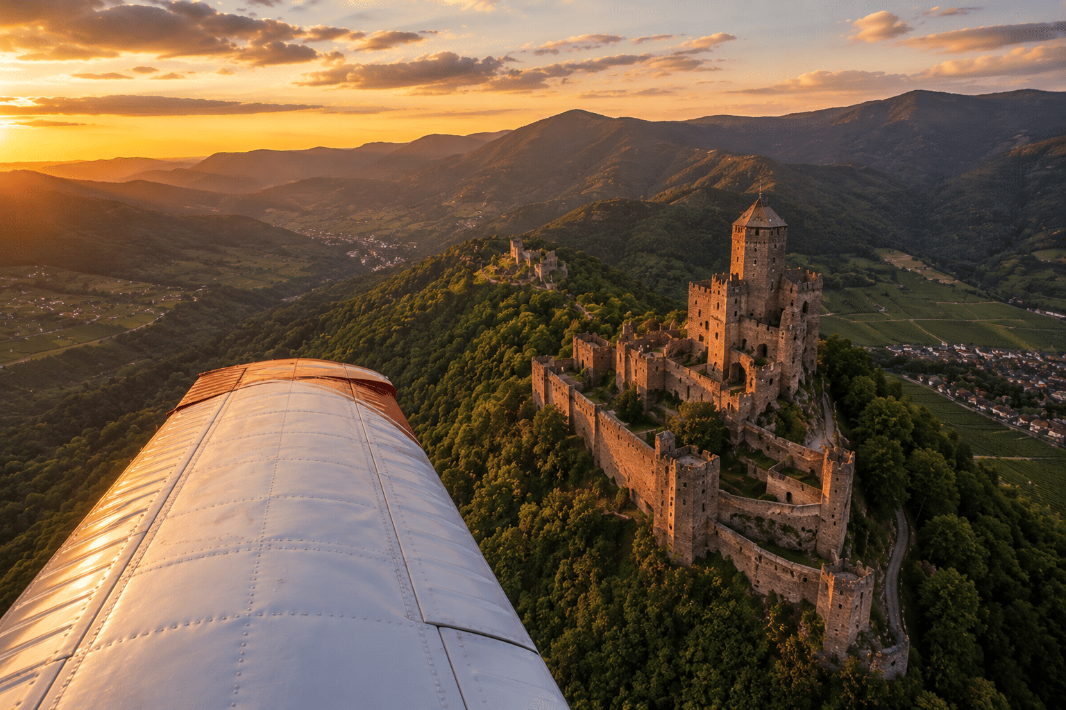 8 châteaux & vignobles d’Alsace vus du ciel