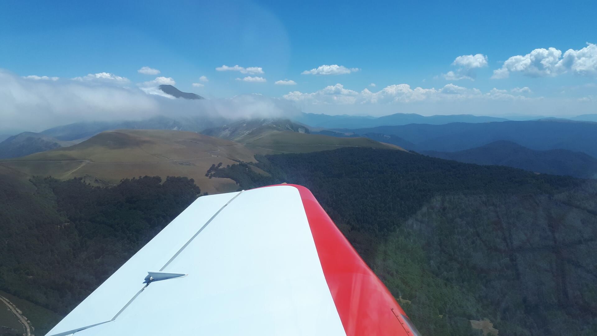 Einmalige Perspektive auf Gebirge