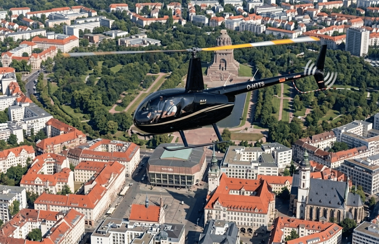 30 Minuten über den Dächern von Leipzig