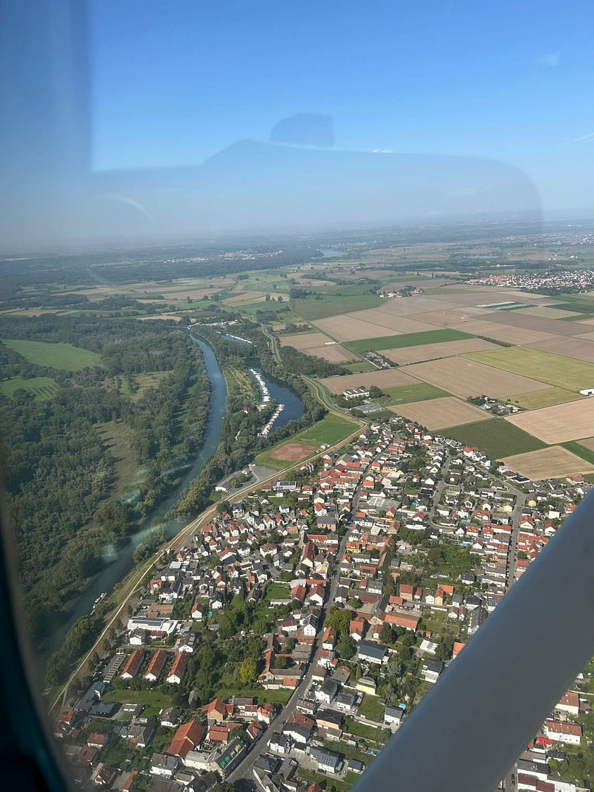 Rundflug Maniz, Hockenheimring, Mannheim und Heidelberg