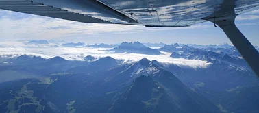 Local flight between Mountains and flatland
