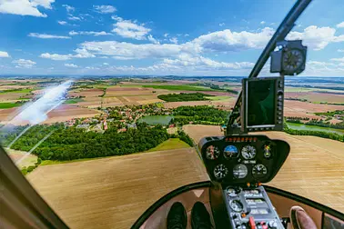 Helicopter - Kutná Hora and Sázava river curves