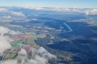 Ein "kleiner" Rundflug über das Oderbruch, entlang der ODER