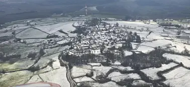 La campagne Charolaise en avion à train rentrant