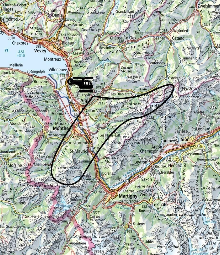 🚁 Tour en hélico - 30 min - depuis Leysin
