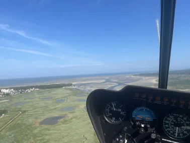 Survol de la côte jusqu’à Dieppe.