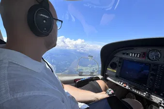 Berge und Seeenrundflug, Schönheit Österreichs