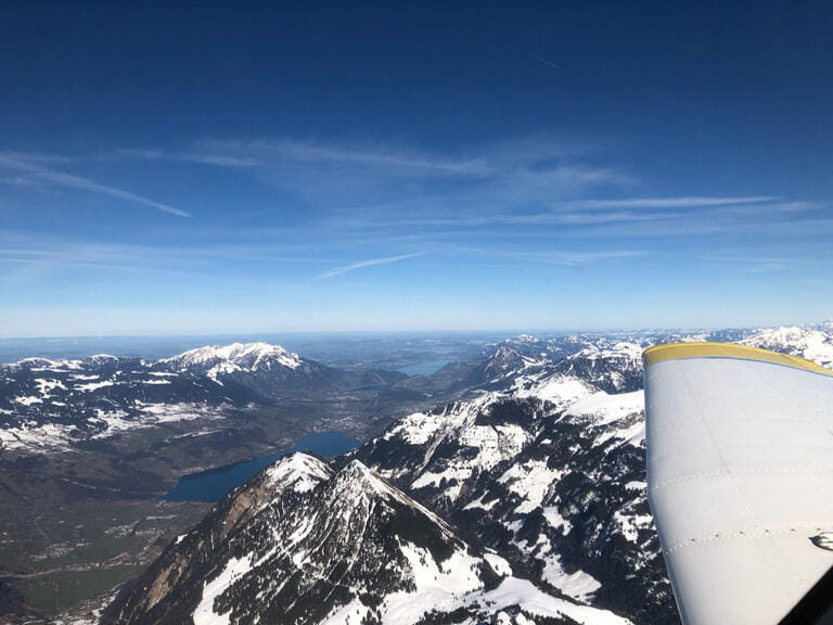 Vol panoramique au-dessus de Lucerne : Pilatus, Rigi, lac des Quatre-Cantons et la vieille ville vus du ciel