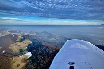 Flight along the Swiss Jura
