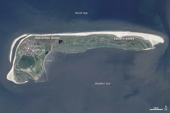 Langeoog Island. You can see the runway close to the village