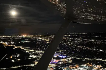 Nachtflug Eggenfelden-Linz-Salzburg