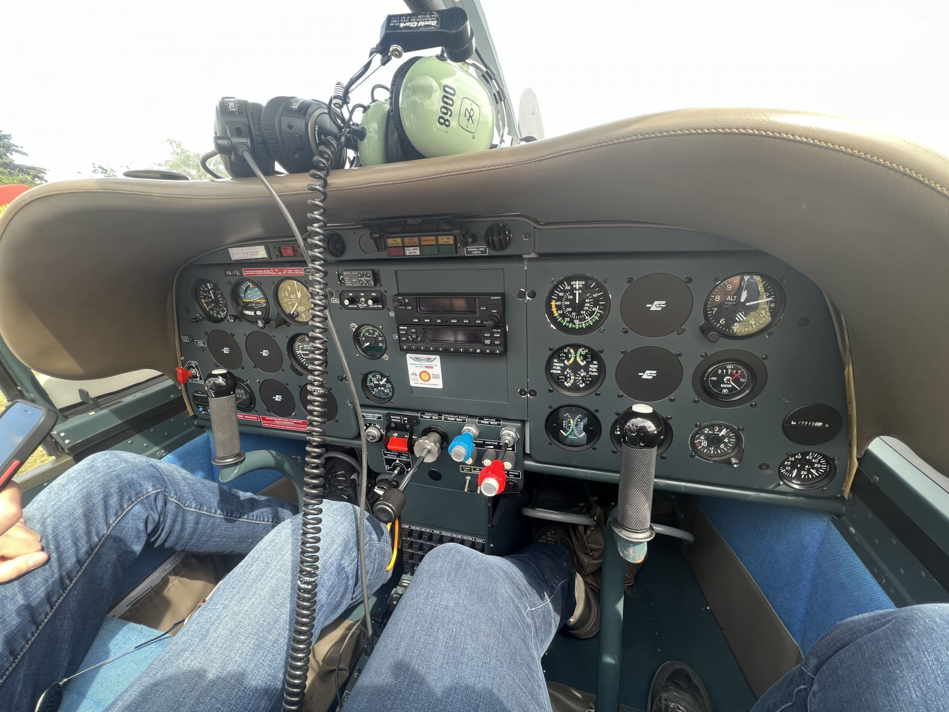 Instrument panel of the airplane.