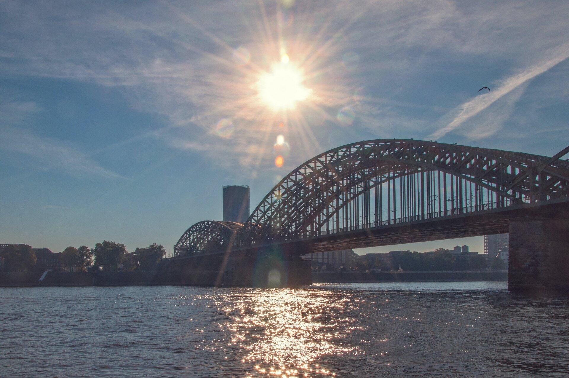 Geburtstagsflug Köln - Köln Dom - entlang des Rheins - Düs.