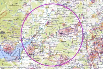 Land away and return anywhere within 35 Miles of EGBP Kemble