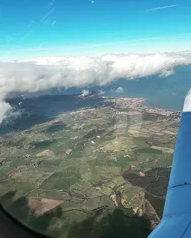 Cruising Flight Over the Coast