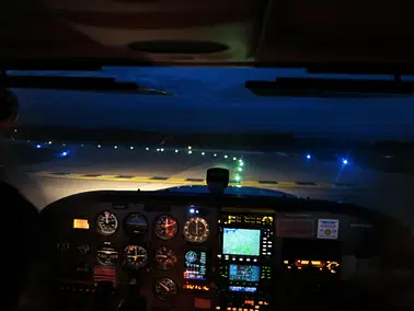 Nachtflug über Hannover