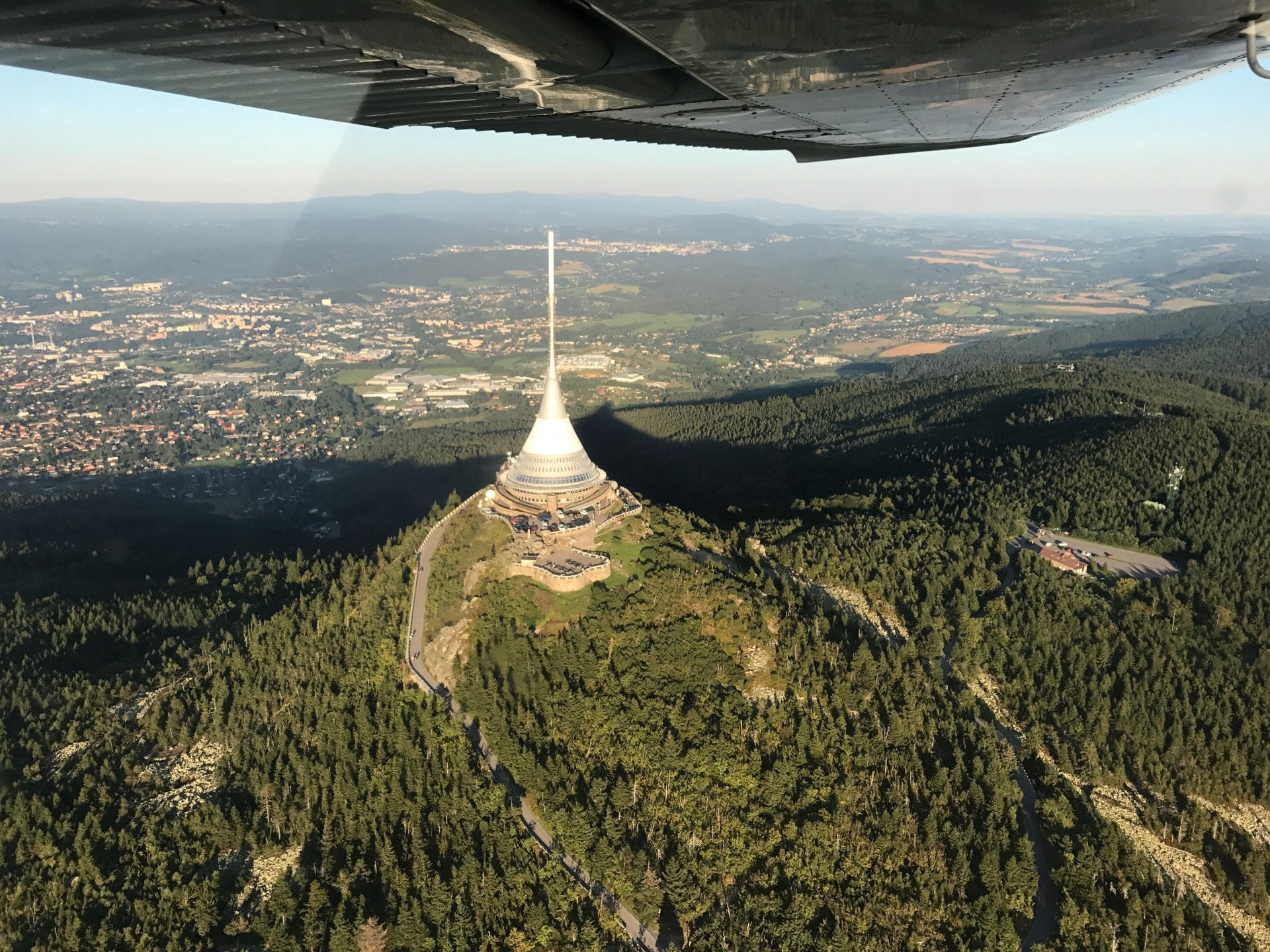 60 minute scenic flight to Ještěd and the northern castles