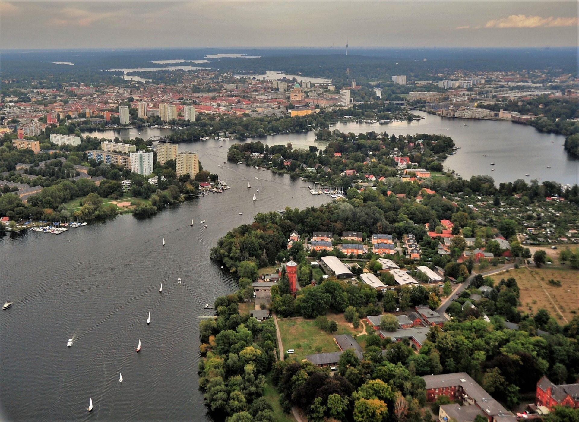 Potsdam und Potsdam's Schlösser von oben