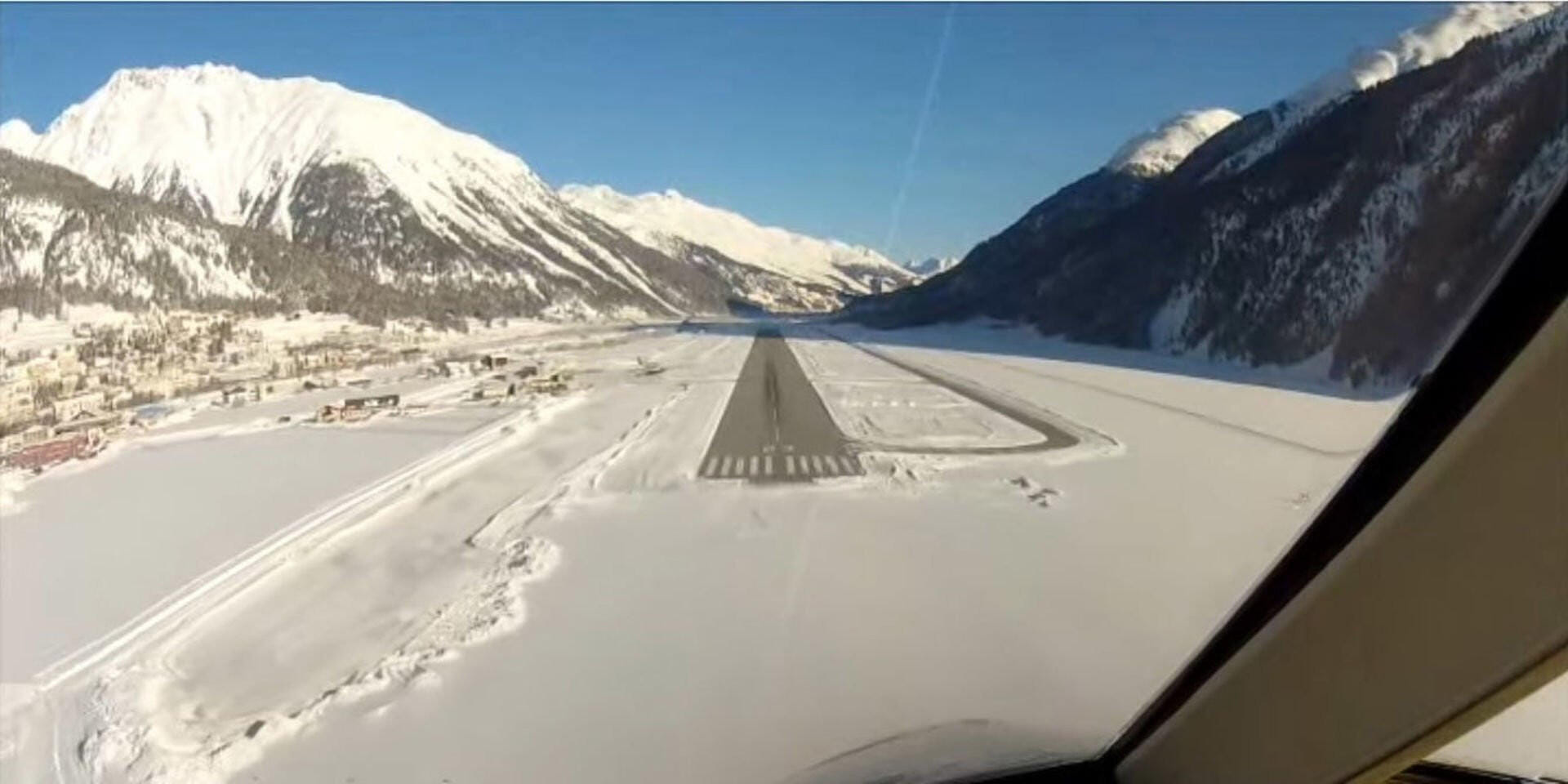 Flug entlang der Alpen nach Samedan (DA50)