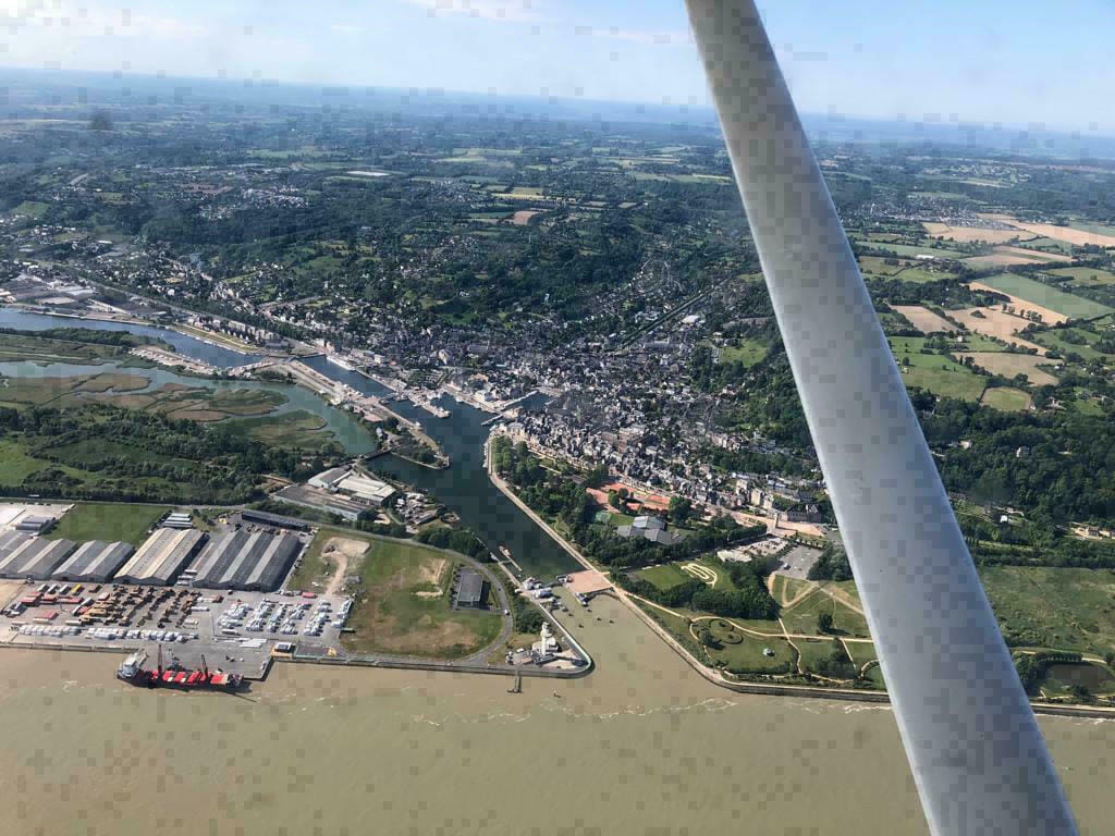 Vue aérienne de la ville de Honfleur
