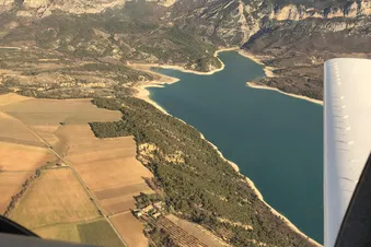 Survol du lac de Ste Croix