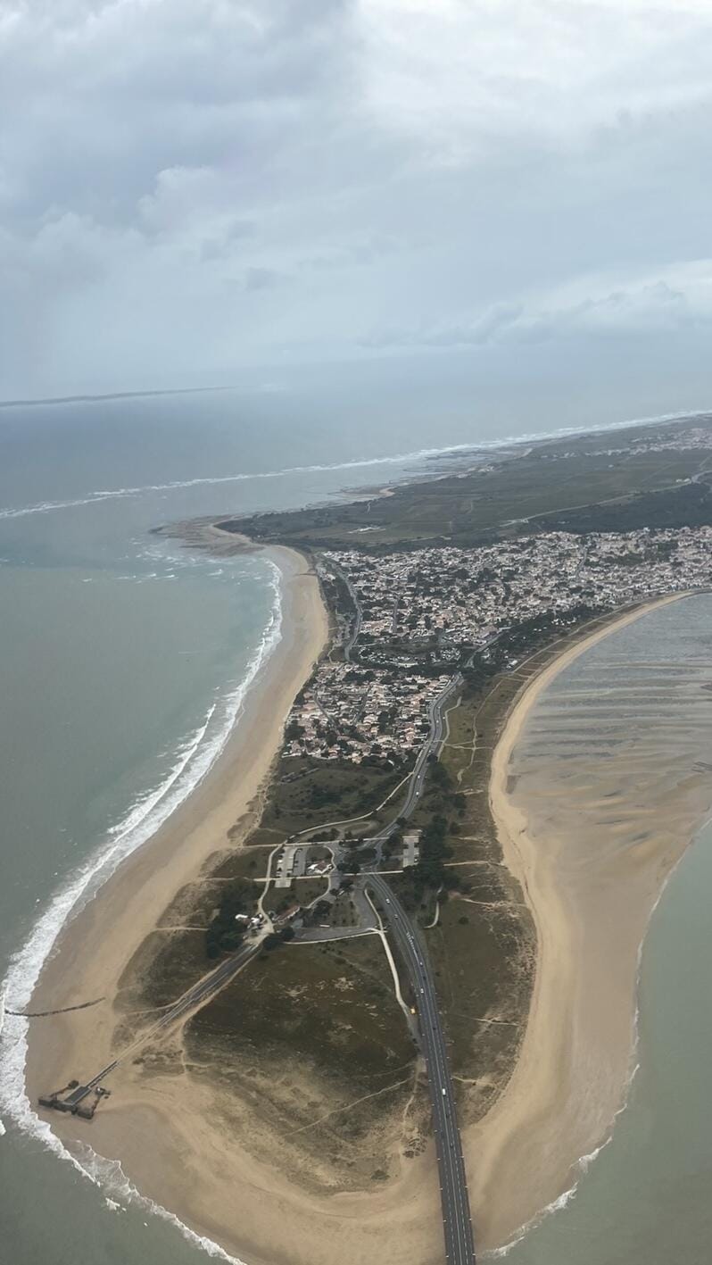 Survol du littoral : Andernos Royan aller-retour