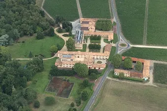 Vue aérienne d'un troisième cru classé de L'appellation MARGAUX