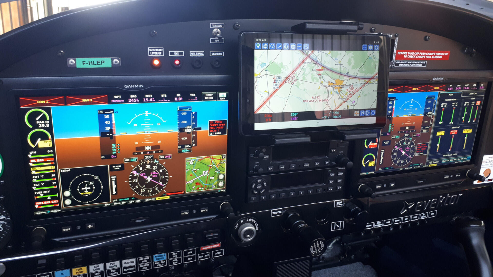 Evector SportStar Cockpit