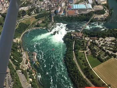 Rundflug via Zürichsee, Säntis und Rheinfall