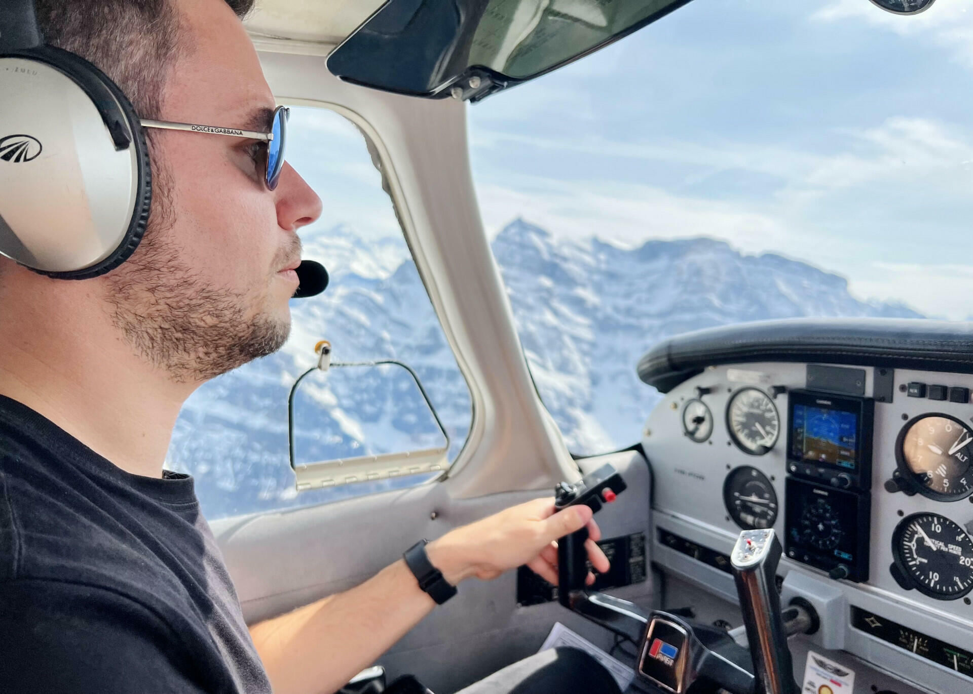 Blick aus dem Cockpit