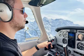 Blick aus dem Cockpit