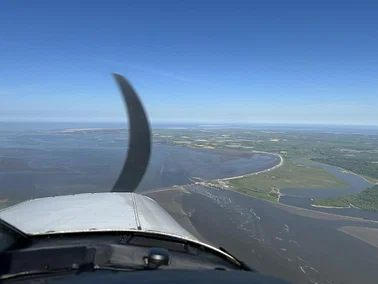 Nordsee-Rundflug über Föhr, Büsum & den Nord-Ostsee-Kanal