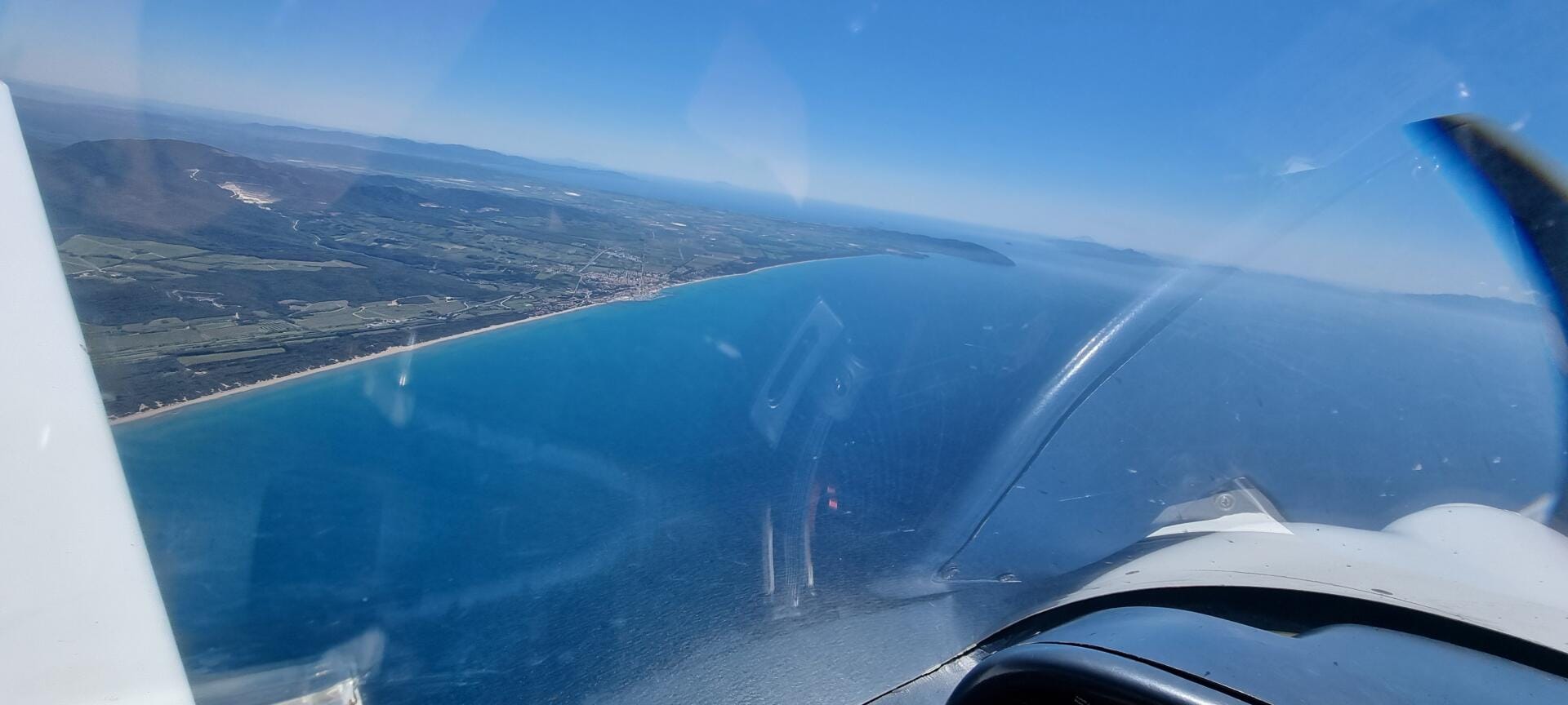 Coast of main-land direction Piombino with the island in the background