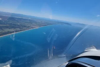 Coast of main-land direction Piombino with the island in the background