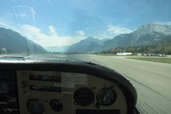 Berner Alpen, Rhonetal und Landung in Sion