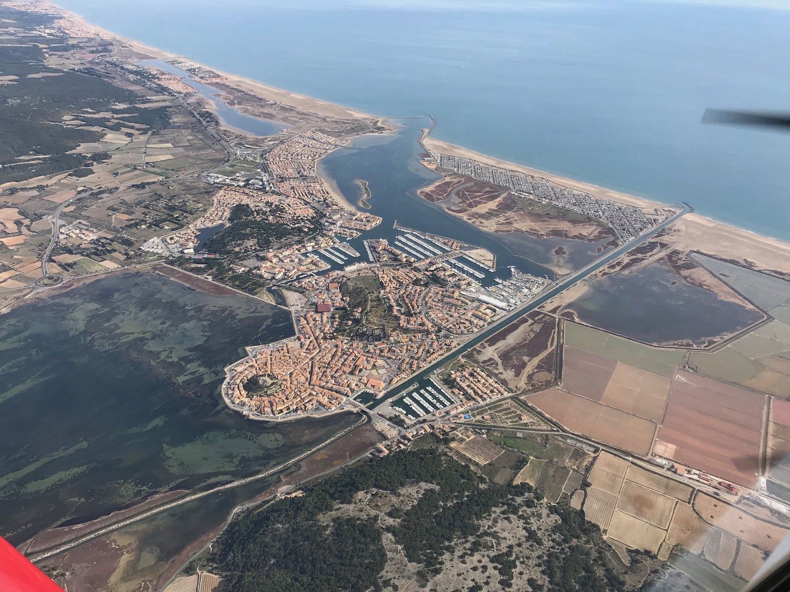 Survol du litoral Audois au départ de Perpignan