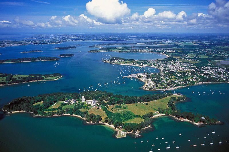 Tour du Golfe du Morbihan et de la ria d'Etel en avion