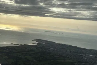 Granville et les iles Chausey en arrière plan